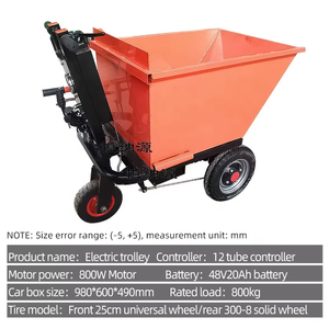 60Cm 48V 800W Mini Handduw Landbouw Driewieler Transporter Dump Project Elektrische Aswagen Levering Dump <span class=keywords><strong>Truck</strong></span> - Product Image 2