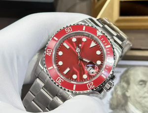 Montre de luxe Signature 40 mm, cadran rouge, bracelet en acier inoxydable 904L, style classique pour homme - Product Image 3