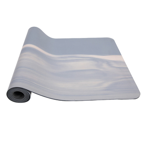 Tapis de <span class=keywords><strong>yoga</strong></span> 2026 6 mm en polyuréthane écologique, caoutchouc PU, logo personnalisé, design unique, bleu dégradé naturel populaire - Product Image 2