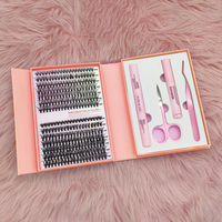 Kits d'Extensions de Cils en Cluster DIY, Courbure D, Extensions de Cils Segmentés, Kit DIY de Cils en Cluster