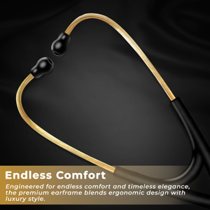 Stéthoscope cardiologique double face manuel OTICA |   Certifié CE Classe II, garantie 5 ans, finition dorée en acier inoxydable, fabriqué en Inde - Product Image 3