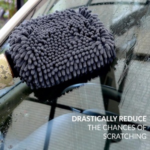Hot Selling Cheaper Chemical Guys <b>duster</b> Cloth Microfibre Double Sided Free Cute Car Wheels Wash Super Noodle Foam Mitt - Product Image 3
