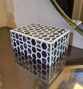 กล่องใส่กระดาษชำระทำจากไม้แบบฝังกระดูกสุดหรูทำด้วยมือสำหรับตกแต่งบ้านและให้เป็นของขวัญ - Product Image 2