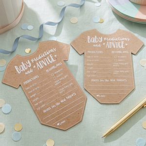 Tarjetas de Felicitación Personalizadas de Papel Kraft para Juegos y Predicciones de Baby Shower - Tarjetas de Regalo para Invitados - Product Image 3