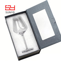 Copas de Vino de Cristal Transparente, Copas para Vino Blanco, Juego de Copas para Vino Tinto