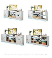 Ensemble Combiné Meuble TV et Table Basse Nordique Moderne Minimaliste pour Salon Chambre