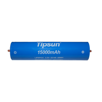 Cellule LiFePO4 cylindrique rechargeable 32140 15Ah 3.2V avec borne à goujon pour stockage d'énergie