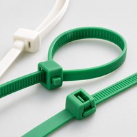 Attaches de câbles en nylon PA66 libérables de 250 mm pour treillis de jardin, irrigation goutte à goutte et fixation en serre