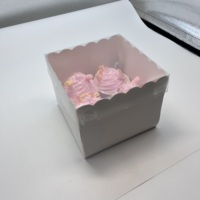 Boîte à gâteau en papier de qualité alimentaire avec fenêtre pour emballage d'anniversaire, personnalisée, imprimée, gaufrée, pelliculée mate, recyclable et biodégradable