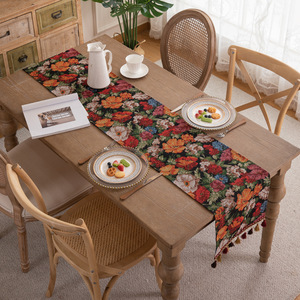 Runner da tavolo con perline floreali in stile etnico bohémien estate Anne all'ingrosso - Product Image 3