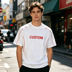 Print Your Logo Streetwear Custom Heat Transfer Graphic <b>Tshirt</b> Customised Mens Casual T Shirt Wholesale 100% Cotton T-Shirt - Product Image 1