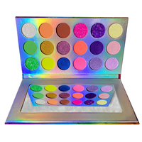 Eyeshadow Glitter pigmen tinggi Label pribadi 18 warna palet Eyeshadow Label pribadi Vegan