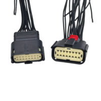 Adaptateur de connecteur mâle vers femelle Molex MX150 à 16 broches personnalisé, câble électrique automobile, fiche, faisceau de câbles d'alimentation