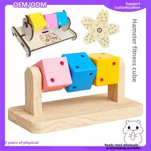 Rueda de Ejercicio para Hámster, <span class=keywords><strong>Cubo</strong></span> de <span class=keywords><strong>Rubik</strong></span> de Plástico, Juguete Deportivo para Mascotas Pequeñas, Descompresión, Anti-depresión, Desmontable, Lavable, Oso Dorado - Product Image 2