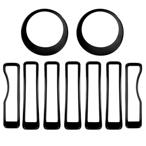 Bocillas Decorativas de Plástico ABS para Faros Delanteros JL Wrangler, Protección para Parrilla Delantera Wrangler 2018-2020 - Product Image 4