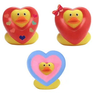 Promotional Custom Bulk Eco Friendly Toy Animal Mini 2 inch Tub Transparent Vinyl Toys Rubber Ducky Weighted Floating Color Duck