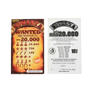 Billets de loterie à languette de haute qualité avec scellage sécurisé, matériaux premium et designs et messages personnalisés - Product Image 1