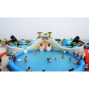 <span class=keywords><strong>Parque</strong></span> Acuático Inflable Comercial al Aire Libre con Toboganes de Agua y Equipos de Juego Acuáticos - Product Image 4