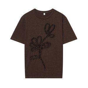 Camiseta de Verano para Mujer, Cuello Redondo, Manga Corta, Casual, de Poliéster, Lisa, Teñida, de Alta Calidad, Talla Grande, Personalizable - Product Image 1
