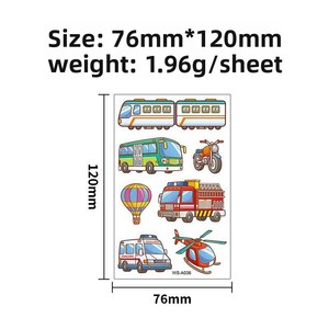 Nuevas pegatinas <span class=keywords><strong>de</strong></span> <span class=keywords><strong>tatuajes</strong></span> para niños con diseños <span class=keywords><strong>de</strong></span> coches y motocicletas <span class=keywords><strong>de</strong></span> dibujos animados, papel <span class=keywords><strong>de</strong></span> transferencia al agua, diseño moderno y minimalista. - Product Image 5