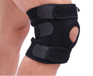 Genouillère d'alpinisme 4 ressorts de protection du genou pour vélo de <span class=keywords><strong>montagne</strong></span> sport néoprène Spandex taille unique orthèse #7910 - Product Image 4