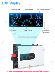 Inversor de Corriente MYAMI de 900W para Sistemas Fuera de Red, Onda Sinusoidal Pura, Convertidor de 12v/24v/48v/60v/72v, Frecuencia 50/60Hz, Potencia Pico de 1800W para Automóvil - Product Image 6
