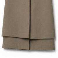 Pantalon large plissé origami pleine longueur pour femme avec ceinture plissée multi-panneaux. Poche de rangement cachée, double couche en cascade
