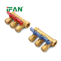 Collecteur en laiton IFAN de qualité export avec raccords PEX pour tuyaux composites