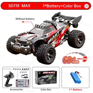 SG118 PRO MAX 1:16 35km/h 4x4 Voiture RC Métal Haute Vitesse de Drift Prête à l'emploi Intérieur-Extérieur Jouet Télécommandé Professionnel - Product Image 6