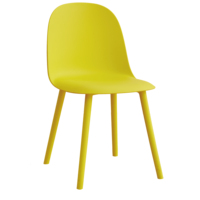 Vente directe d'usine, chaise nordique en plastique, chaise de fête, chaise de salon pour hôtel, avec coussin en éponge