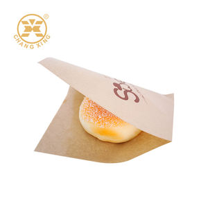 Bolsa de papel abierta doble personalizada papel para llevar a prueba de grasa perro caliente hamburguesa sándwich bolsa de papel de embalaje Kraft - Product Image 2