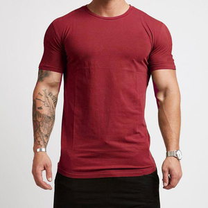 <span class=keywords><strong>Camiseta</strong></span> Personalizada de Algodón 95% y Elastano 5%, Fabricante de Camisetas Deportivas para Hombre, Cuello Redondo, Camisetas de Gimnasio para Hombre - Product Image 4