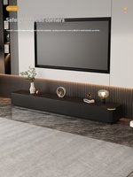 Meuble TV autoportant en pierre frittée pour salon, meuble TV moderne en dalle de roche, table basse et rangement combinés, petit modèle