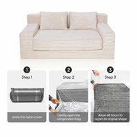 Canapé compressé sans cadre en boîte 0,3 m³ – Canapé-lit deux places 50D avec mousse moulée intégrée 1/4 de volume OEM ODM VLranlife