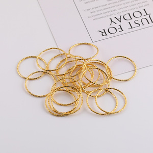 Large Closed Loop Embossed <b>Ring</b> 30mm Metal Plated Jewelry Finding For Bracelet Making DIY Accessories - Product Image 1