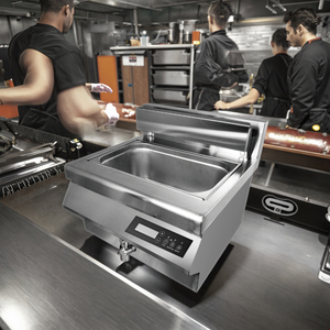 Freidora de Inducción de Sobremesa de Gran Capacidad de 35L con Control Táctil para Pollo Frito Crujiente, Freidora con Pantalla Táctil Eléctrica - Product Image 5
