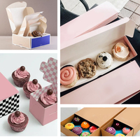 Boîte à pâtisserie jetable biodégradable de qualité alimentaire avec logo personnalisé en gros pour les grossistes en fournitures de boulangerie