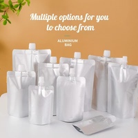 500ml 1L 2L 3L prix de gros étanche extérieur Transparent stock disponible pochette d'emballage en plastique personnalisé jus sacs debout