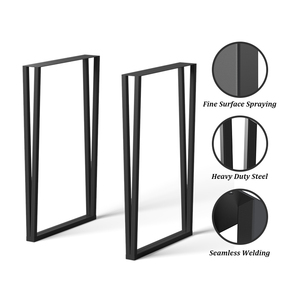 有现货 长方形桌腿，工业级钢，带粉末涂层，承重200公斤，现代家具腿（1件） - Product Image 4