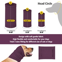 Bandeau apaisant pour chien en polaire sans couture, extensible, anti-bruit, chaud, anti-stress, pour toutes les races de chiens, tailles S-M-L