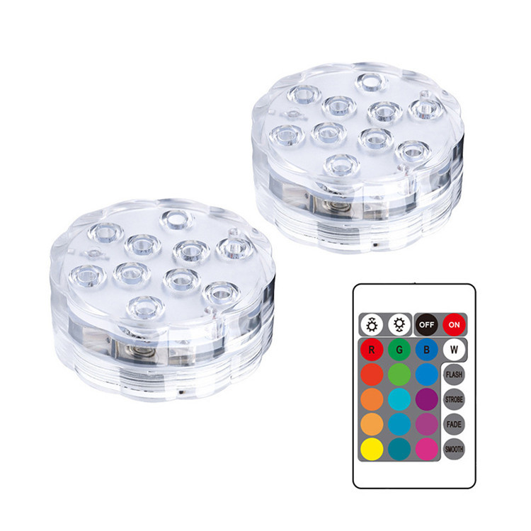Submersible LED Lights With Remote IP65 Waterproof Pool Lights for Ponds Pool Battery Operated