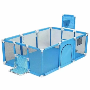 Corralito para Bebés Multicolor Directo de Fábrica con Área de Juegos, Aro de Baloncesto, Interior o Exterior, Antivuelco y Seguro - Product Image 6