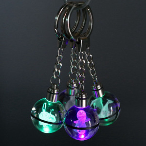 DREA Wholesale Glass Key Chain in Gift Box Kids Gift Souvenir Crystal Key Chains With Dragon for Promotional Gifts