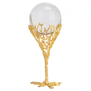 Shining 2023 Crystal glass ball furnishings European arts and crafts creative living room wine cabinet housewarming gift