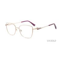 Monture optique carrée en métal légère pour femme, style classique Haoya, la plus vendue, pour usage quotidien, convient à toutes les formes de visage