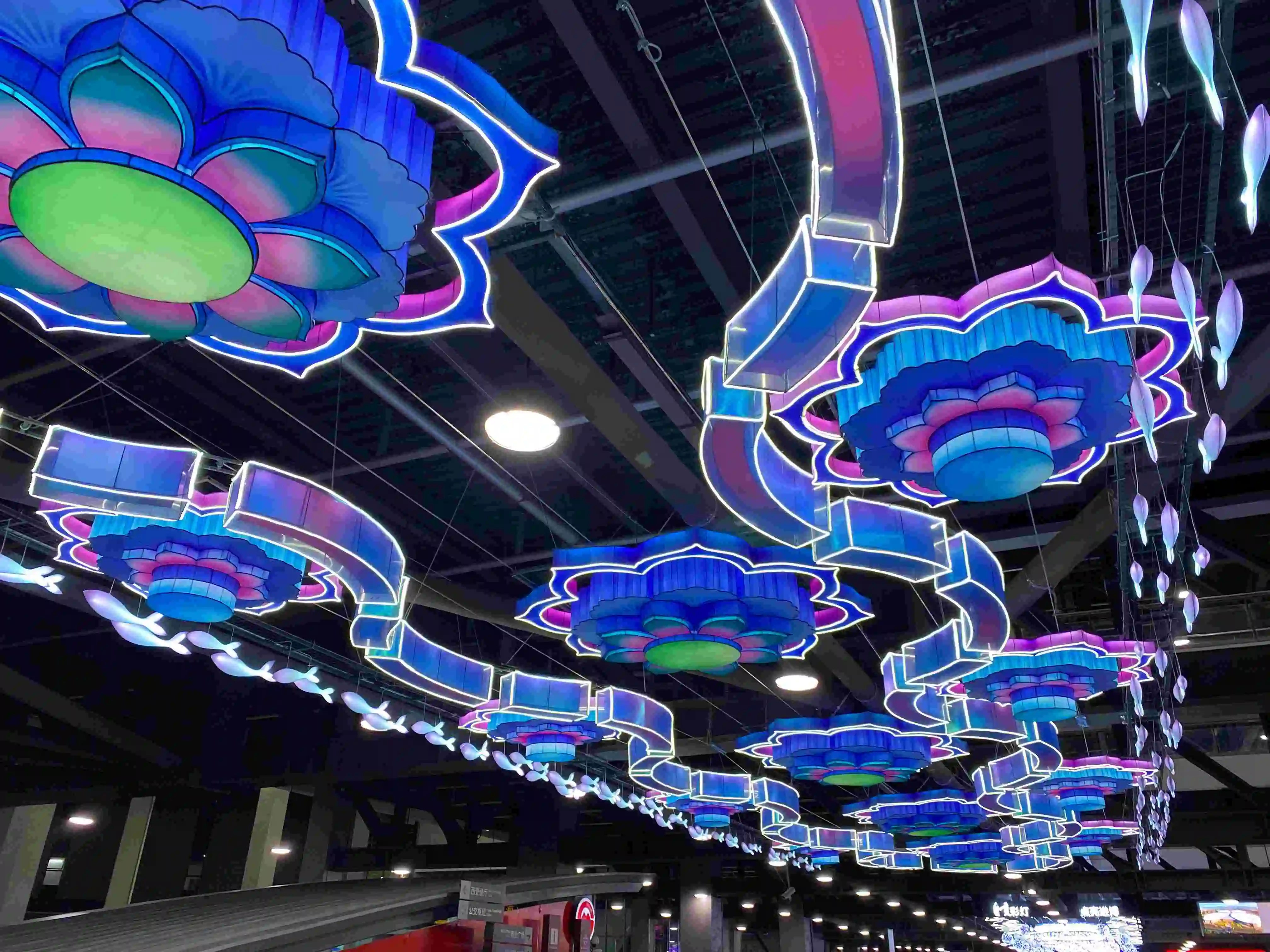 عرض فانوش كبير للاحتفال الصيني في الهواء الطلق لتزيين رأس السنة مع أضواء LED للبيع