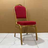 Chaise de banquet empilable en aluminium pour hôtel, avec finition dorée, pour salles de mariage et tables – Offre spéciale