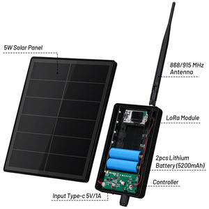 Répéteur radio maillé Heltec ESP32 V3 avec antenne 433 MHz 868 MHz 915 MHz et alimentation solaire 5W - Product Image 3