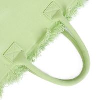 Tas Tote Kanvas Custom Print DIY dengan Ritsleting, Bordir, dan Rumbai, Desain Fashion untuk Wanita, Cocok untuk Belanja Sehari-hari, Penggunaan Musim Semi/Panas