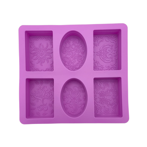 Molde de Silicona para Pastel con 6 Cavidades y Patrón de Encaje, Molde para Jabón de Grado Alimenticio, Venta Directa de Fábrica para Marca Privada, con Logotipo Personalizado - Product Image 3
